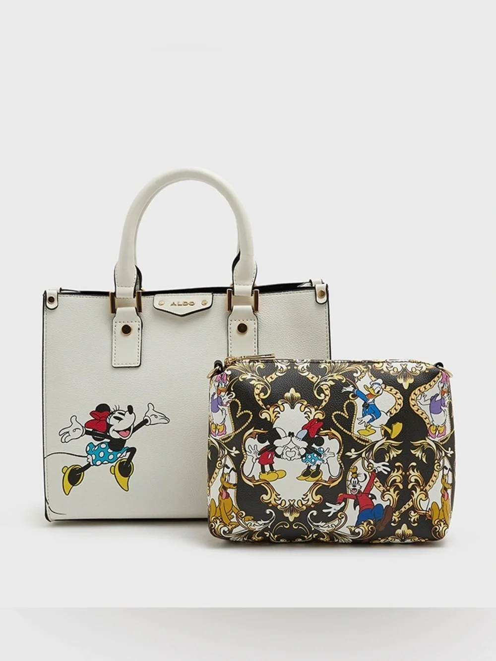 NEW Disney 100 x Aldo Printed Satchel Bag With Pouch